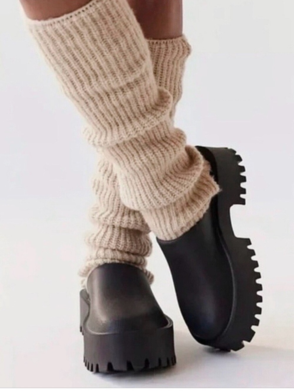 Jeffrey Campbell Black Platform Lug Sole Clogs Size 8 EUC